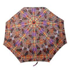 Decorated Colorful Bright Pattern Folding Umbrellas by Pakrebo