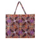 Decorated Colorful Bright Pattern Zipper Large Tote Bag View1