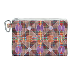 Decorated Colorful Bright Pattern Canvas Cosmetic Bag (large) by Pakrebo