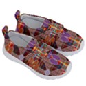 Decorated Colorful Bright Pattern Kids  Velcro No Lace Shoes View3