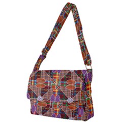 Decorated Colorful Bright Pattern Full Print Messenger Bag by Pakrebo