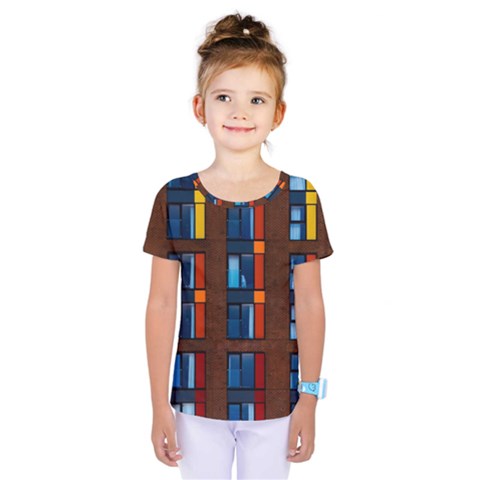 Architecture Color Colour Windows Kids  One Piece Tee by Pakrebo