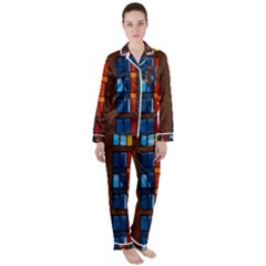 Architecture Color Colour Windows Satin Long Sleeve Pyjamas Set