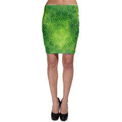 Pagan Mandala Seamless Tileable Green Bodycon Skirt by Pakrebo