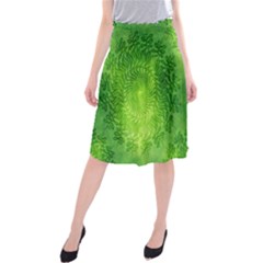 Pagan Mandala Seamless Tileable Green Midi Beach Skirt by Pakrebo