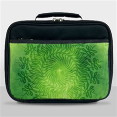 Pagan Mandala Seamless Tileable Green Lunch Bag by Pakrebo