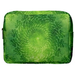 Pagan Mandala Seamless Tileable Green Make Up Pouch (large) by Pakrebo