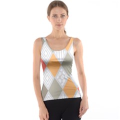 Non Seamless Pattern Diamond Shape Tank Top by Pakrebo