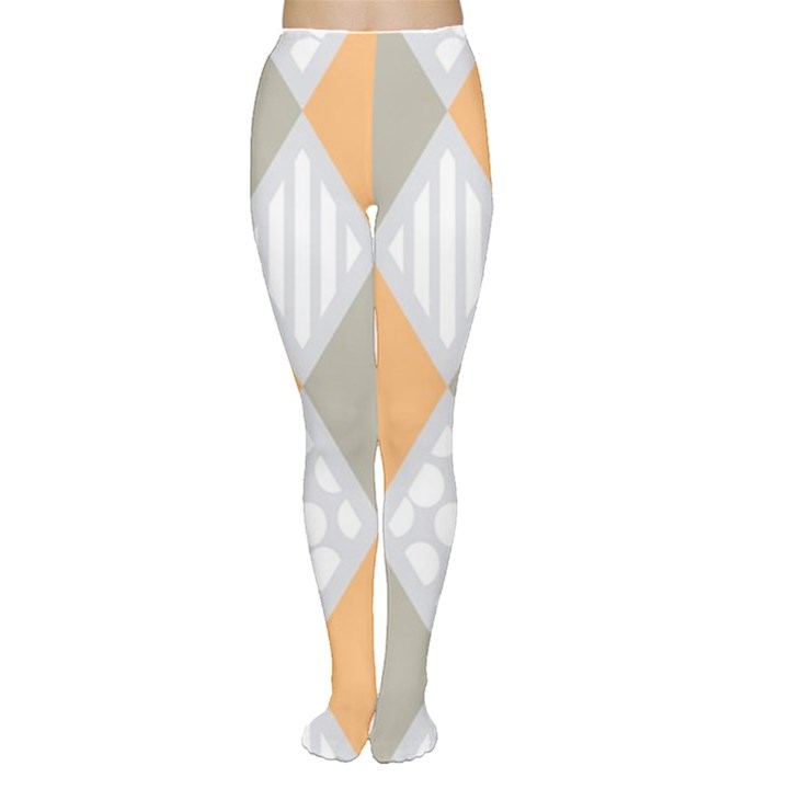 Non Seamless Pattern Diamond Shape Tights