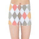 Non Seamless Pattern Diamond Shape Kids  Sports Shorts View1