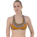 Fractal Kaleidoscope Mandala Criss Cross Racerback Sports Bra View1