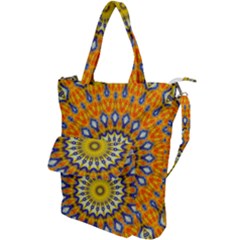 Fractal Kaleidoscope Mandala Shoulder Tote Bag by Pakrebo