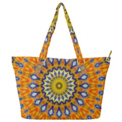 Fractal Kaleidoscope Mandala Full Print Shoulder Bag by Pakrebo