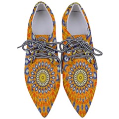 Fractal Kaleidoscope Mandala Pointed Oxford Shoes