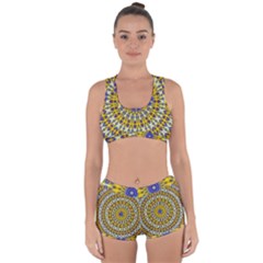 Fractal Kaleidoscope Mandala Racerback Boyleg Bikini Set by Pakrebo