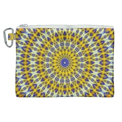 Fractal Kaleidoscope Mandala Canvas Cosmetic Bag (xl)