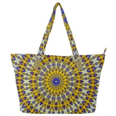 Fractal Kaleidoscope Mandala Full Print Shoulder Bag by Pakrebo