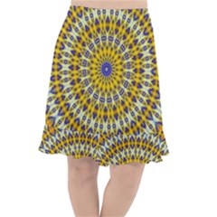 Fractal Kaleidoscope Mandala Fishtail Chiffon Skirt