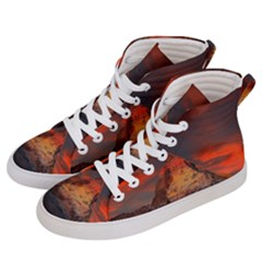 Switzerland Zermatt Mountains Snow Men s Hi-top Skate Sneakers by Pakrebo