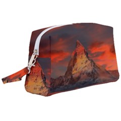 Switzerland Zermatt Mountains Snow Wristlet Pouch Bag (large) by Pakrebo