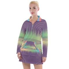 Background Abstract Non Seamless Women s Long Sleeve Casual Dress by Pakrebo