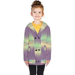 Background Abstract Non Seamless Kids  Double Breasted Button Coat by Pakrebo