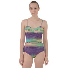 Background Abstract Non Seamless Sweetheart Tankini Set by Pakrebo