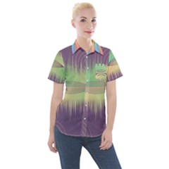 Background Abstract Non Seamless Women s Short Sleeve Pocket Shirt