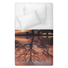 Aurora Sunset Sun Landscape Duvet Cover (single Size) by Pakrebo