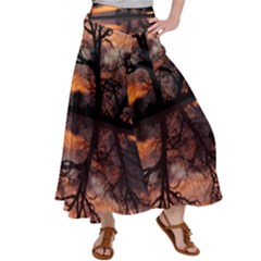 Aurora Sunset Sun Landscape Satin Palazzo Pants by Pakrebo