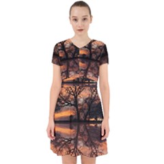 Aurora Sunset Sun Landscape Adorable In Chiffon Dress by Pakrebo