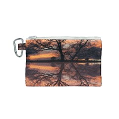 Aurora Sunset Sun Landscape Canvas Cosmetic Bag (small) by Pakrebo