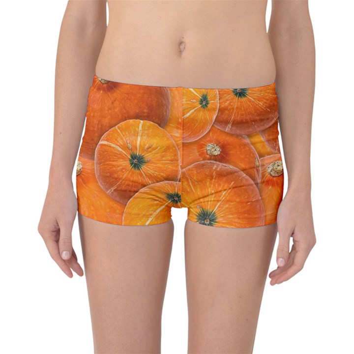 Pumpkin Halloween Fall Thanksgiving Reversible Boyleg Bikini Bottoms