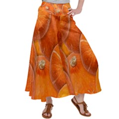 Pumpkin Halloween Fall Thanksgiving Satin Palazzo Pants by Pakrebo