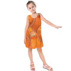 Pumpkin Halloween Fall Thanksgiving Kids  Sleeveless Dress by Pakrebo