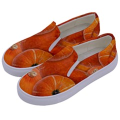 Pumpkin Halloween Fall Thanksgiving Kids  Canvas Slip Ons by Pakrebo