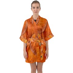 Pumpkin Halloween Fall Thanksgiving Quarter Sleeve Kimono Robe by Pakrebo