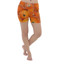 Pumpkin Halloween Fall Thanksgiving Lightweight Velour Yoga Shorts