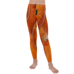 Pumpkin Halloween Fall Thanksgiving Kids  Lightweight Velour Leggings by Pakrebo