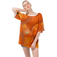 Pumpkin Halloween Fall Thanksgiving Oversized Chiffon Top