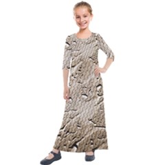 Structure Reference Material Rain Kids  Quarter Sleeve Maxi Dress by Pakrebo