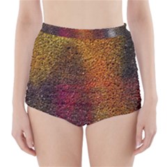 Colors Exploding Paint Spray High-waisted Bikini Bottoms by Pakrebo