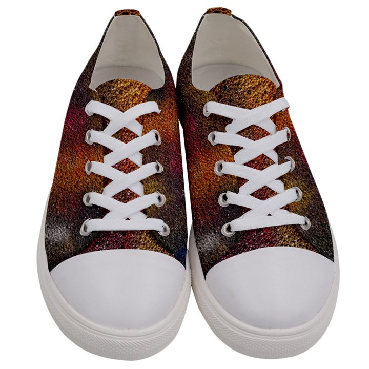 Colors Exploding Paint Spray Women s Low Top Canvas Sneakers