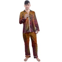 Colors Exploding Paint Spray Men s Satin Pajamas Long Pants Set