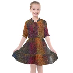 Colors Exploding Paint Spray Kids  All Frills Chiffon Dress