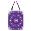 Mandala Abstract Design Pattern Blue Classic Tote Bag View1