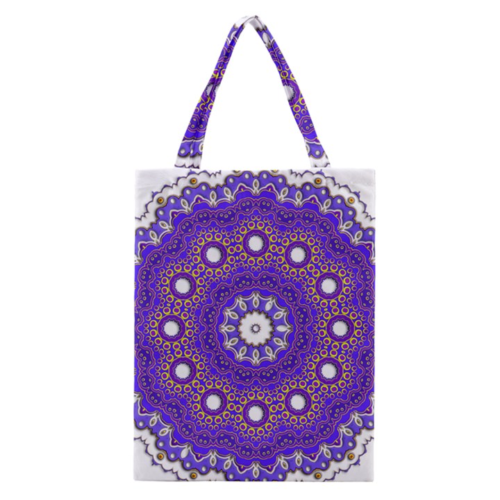 Mandala Abstract Design Pattern Blue Classic Tote Bag