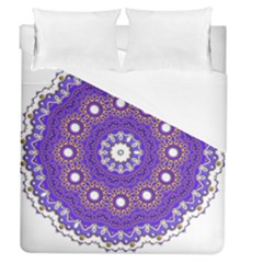 Mandala Abstract Design Pattern Blue Duvet Cover (Queen Size)