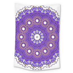 Mandala Abstract Design Pattern Blue Large Tapestry