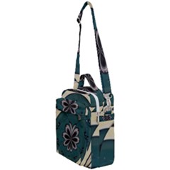 Green And White Pattern Crossbody Day Bag